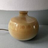 Ceramic lamp signed Montgolfier France, fish decor