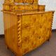Commode coiffeuse Louis-Philippe en loupe d'orme et frêne - env. 1840-1860