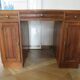 Vintage Art Deco schoolmaster's desk - double-sided - solid wood - 1940s/50s