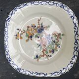 Assiette plate de collection, Gien, peinte a la main, signee MB, made in france, vintage