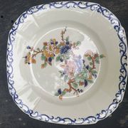 Collectible flat plate, Gien, hand painted, signed MB, made in France, vintage
