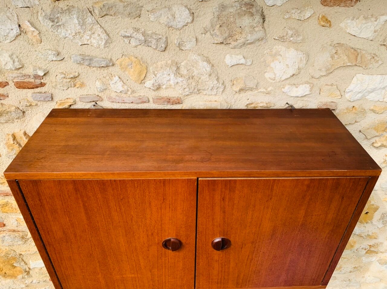 Teak storage cabinet, Scandinavian style, Circa 60's