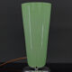 Art Deco lamp in chrome and celadon glass, France, circa 1930
