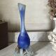 glass paste vase signed, bronze mount