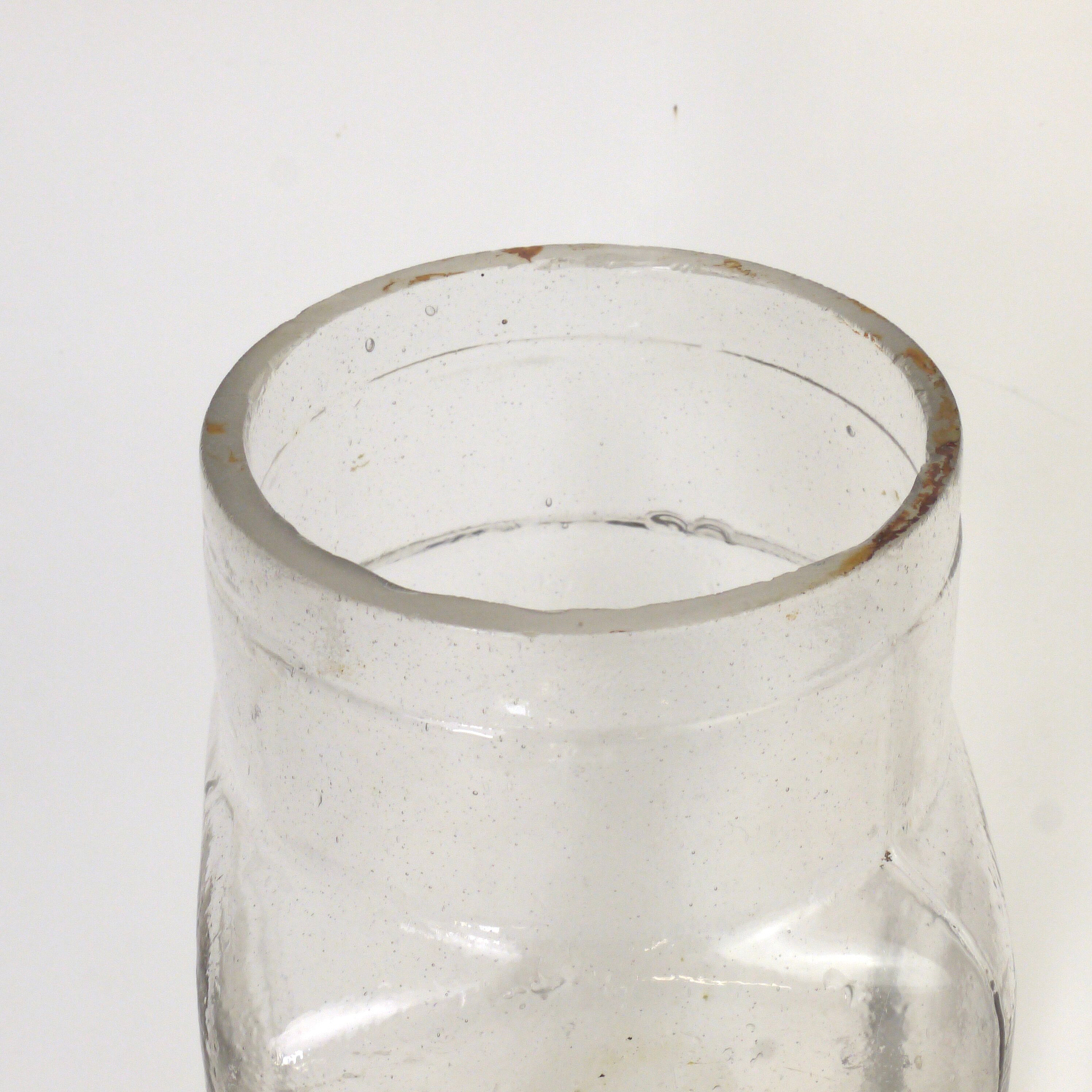 Glass vase, old pharmacy jar