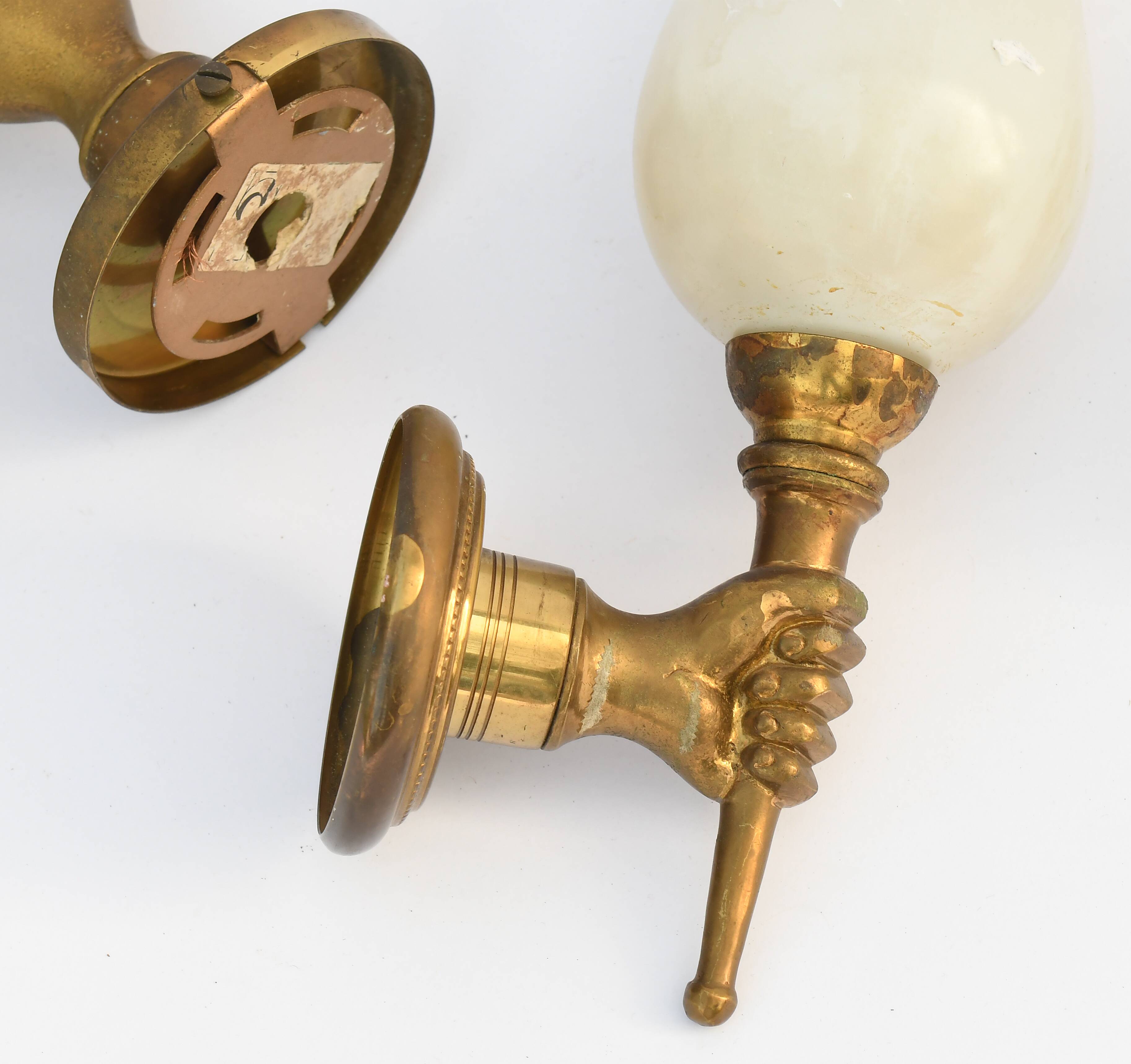Set of 3 torchlight hand sconces