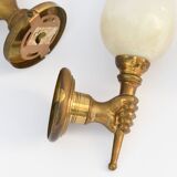Set of 3 torchlight hand sconces