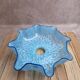 Vintage blue and white speckled glass lampshade – Wavy edge – Antique
