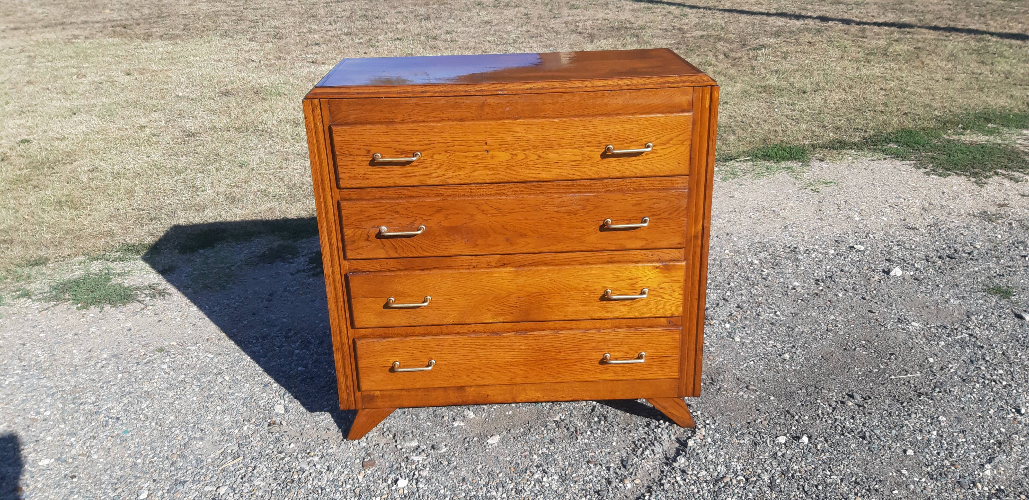 Commode vintage des années 50 pieds compas