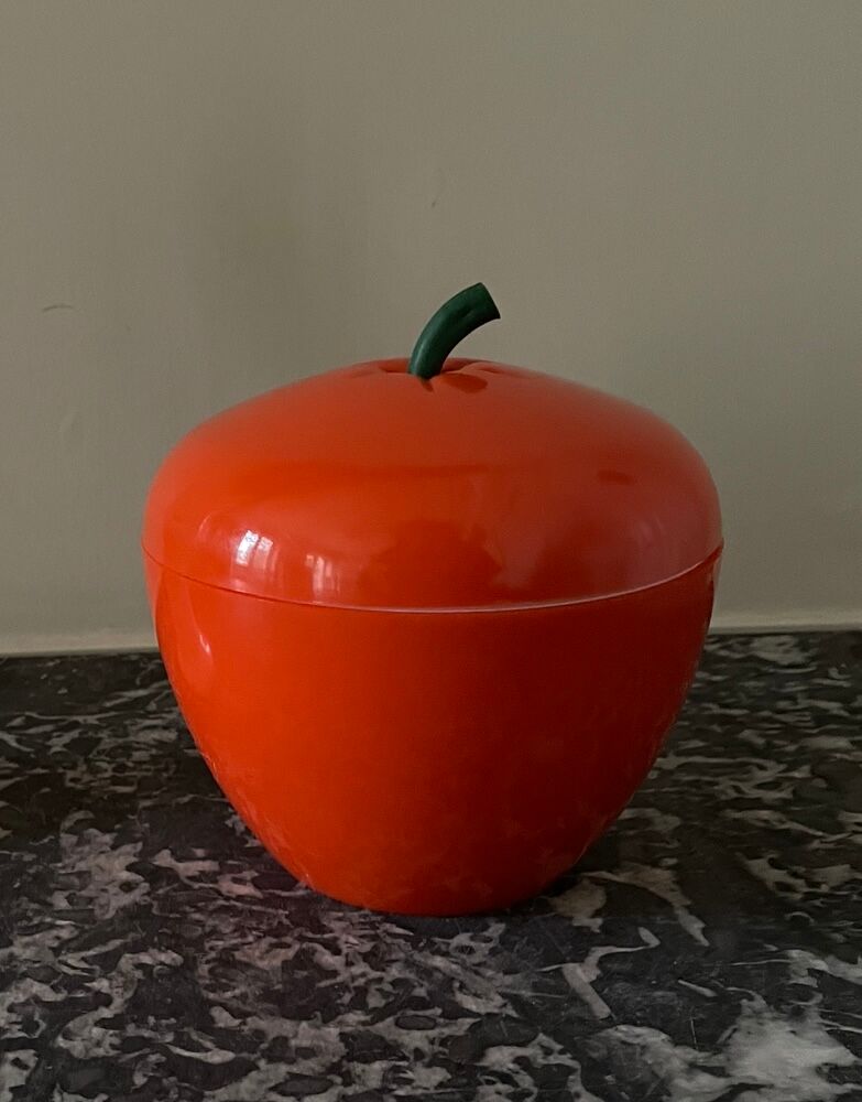 Orange apple ice bucket 1970