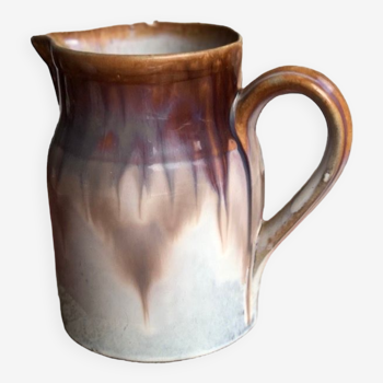 Glazed stoneware pitcher