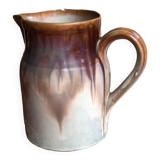 Glazed stoneware pitcher