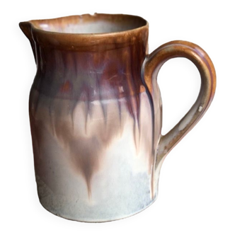 Glazed stoneware pitcher