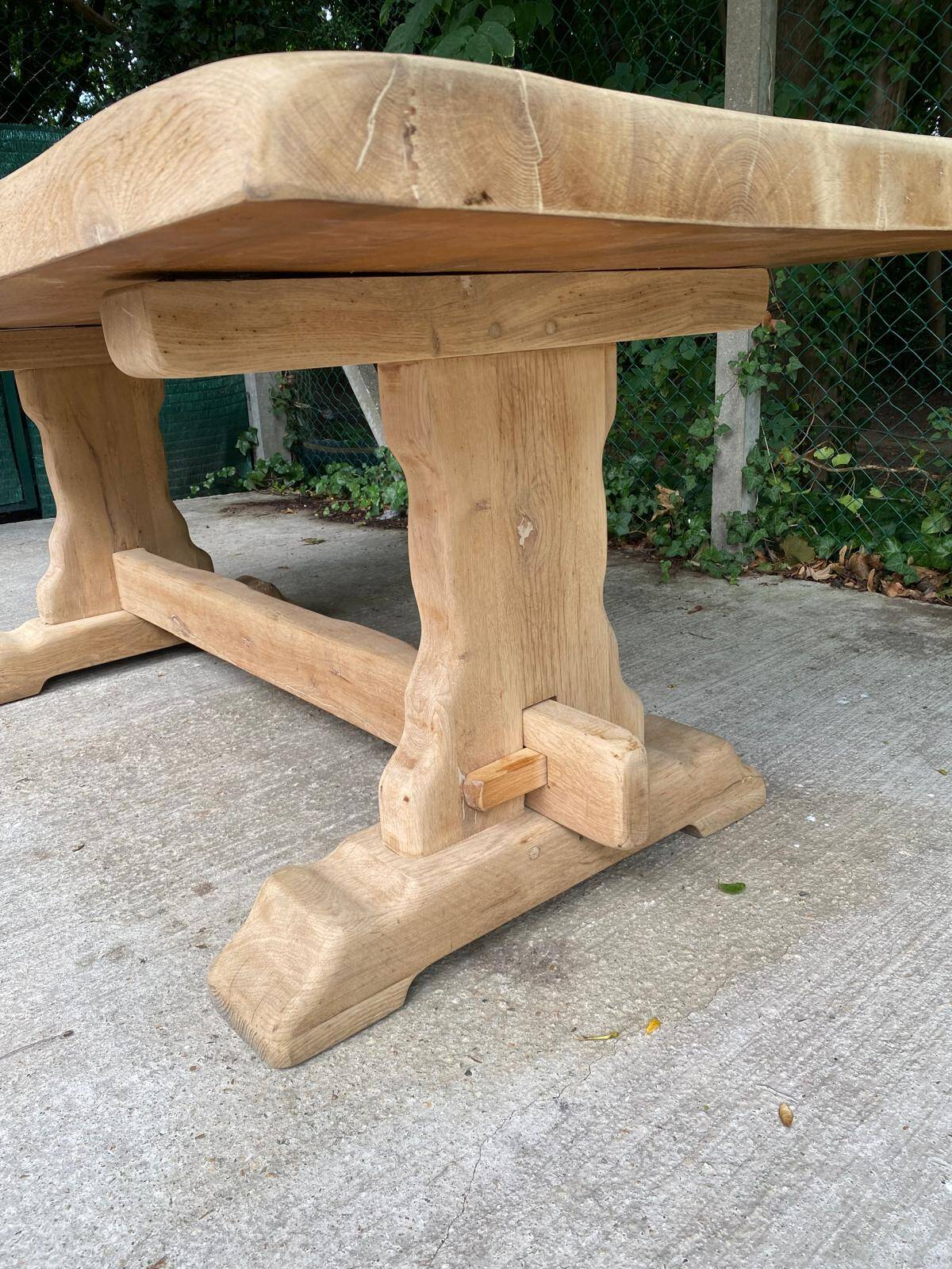 19th century solid oak monastery farmhouse dining table 200cm