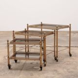 Trolleys three tables made in France in the 1950s.