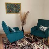 Duo of armchair back-of-year 50/60, restored