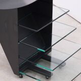 Desk and rolling block “007” by Hélène GALDINI for H. GALDINI, 1980
