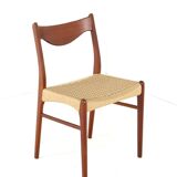 Set of 4 Arne Wahl Iversen for Glyngore papercord chairs 'Naerem'