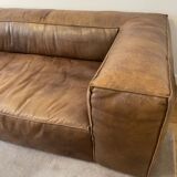 Scruffy 3-seater leather sofa, the Red Cedar