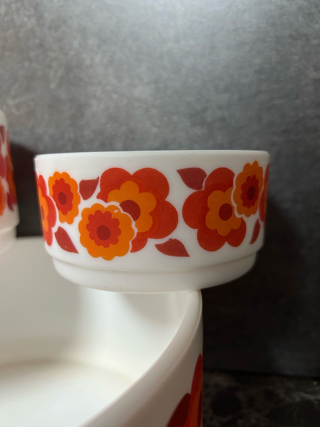 Vintage lotus arcopal salad bowl