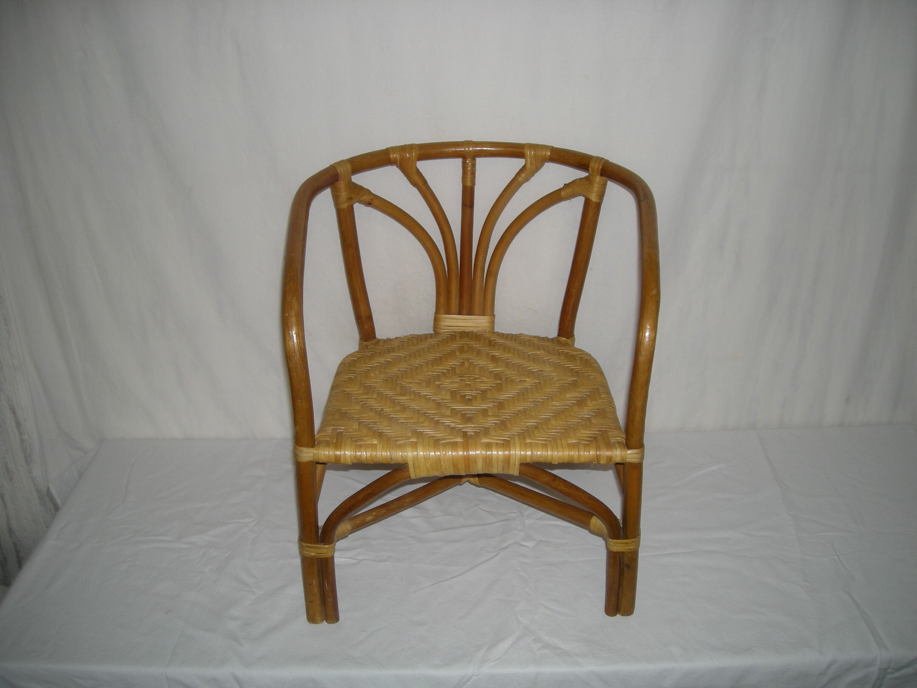 Rattan bamboo armchair child of the 50s - 60s