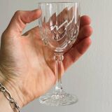 6 verres à liqueur vintage en verre transparent