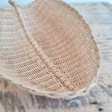 Antique rattan basket - bowl emptier