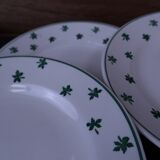 Set of 6 flat plates 5200 Sarreguemines and Digoin Vintage