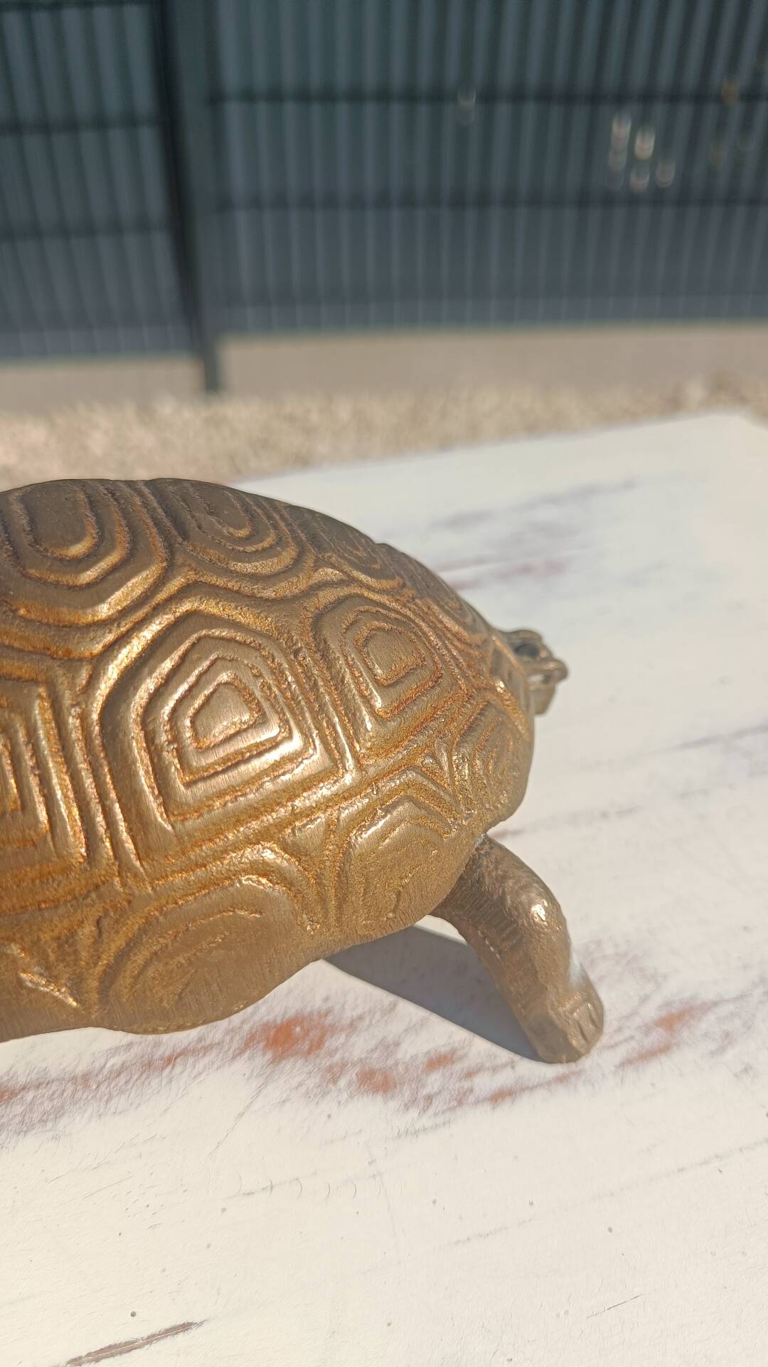Vintage bronze turtle ashtray
