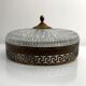 Ceiling lamp old gold crystal Lucien Gau