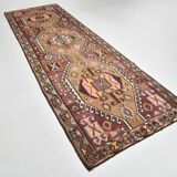 4x13 Kilim Long Wide Brown Handmade Turkish Kilim Runner Rug, 131x404 Cm