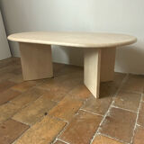 Travertine coffee table