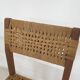 Set of six papercord dining chairs, France 1950's