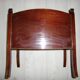 Mahogany magazine rack, 2 brown compartments