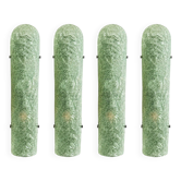 Impressive Hammered Green "Graniglia" Murano Glass Wall Sconces Set of 4 by