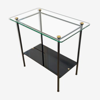 Glass and metal console, 1960