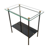 Glass and metal console, 1960