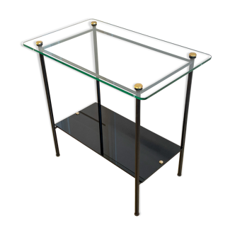 Glass and metal console, 1960