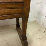 Antique wooden bench with pinned construction
