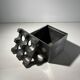 "Ultima15" set of 2 brutalist ashtrays, cast aluminum, ca 1970