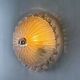Murano glass scalloped flushmount ceiling light, Italy 1960s
