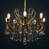 Vintage crystal chandelier, Italy, 1950s