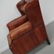 Vintage Dutch club chair in cognac leather, 1970s