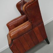Vintage Dutch club chair in cognac leather, 1970s