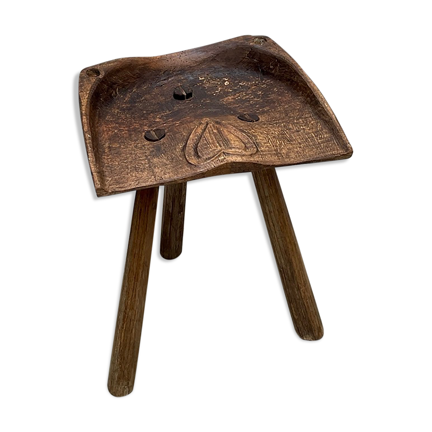 Tabouret art populaire brut