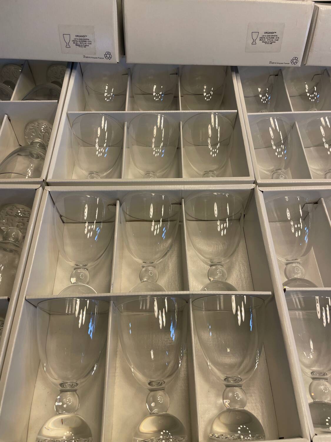 Set of 70 Crystal Durand glasses - Organdy -