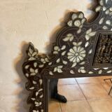 Syrian ottoman mirror in wood inlaid with mother-of-pearl called goldfisch