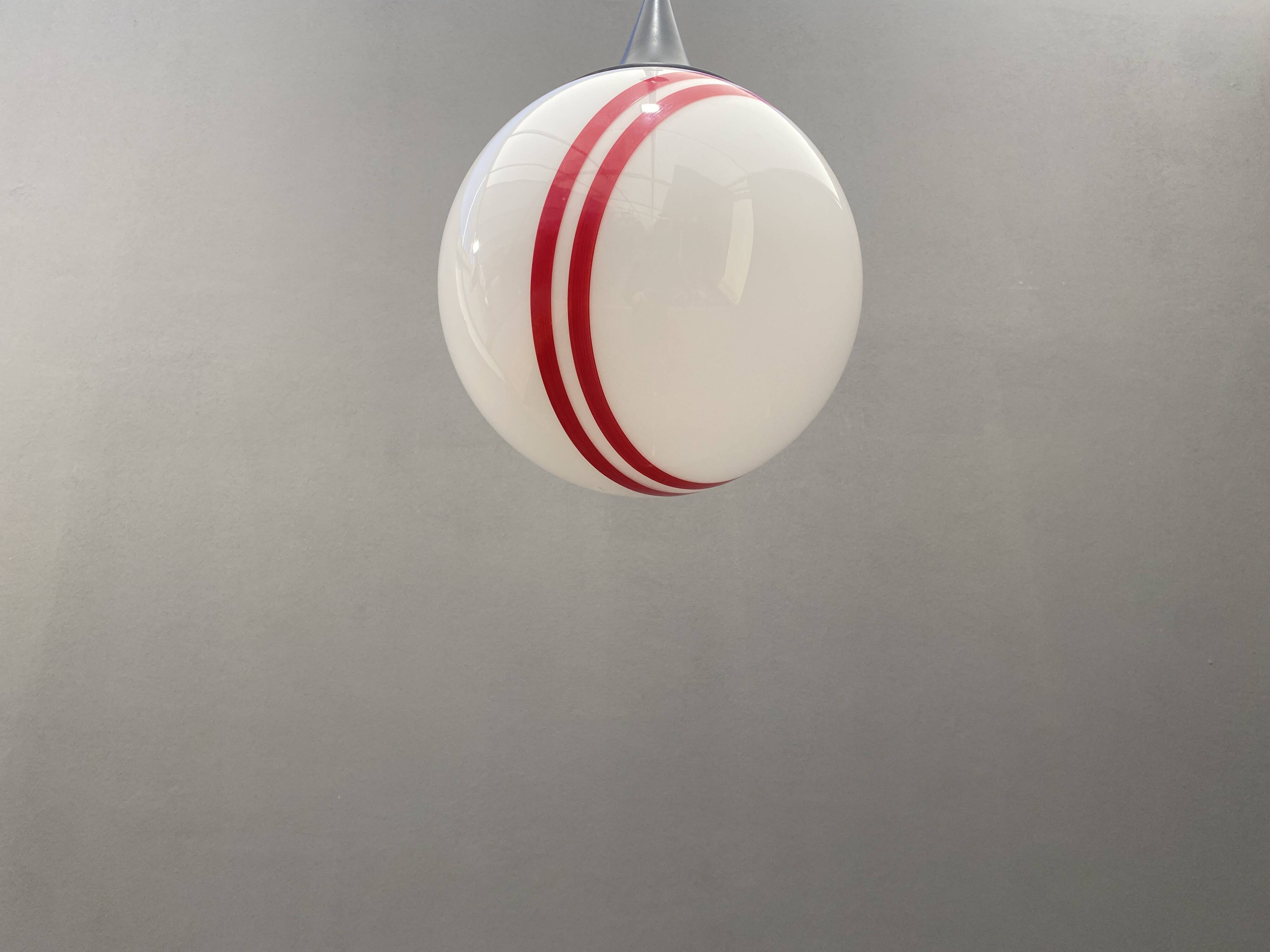 Hanging Pendant Lamp with Round Glass Shade