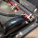 Remington portable typewriter from the 1930s and safe