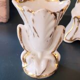 Virgin and Child + small vase. Gilded with fine gold